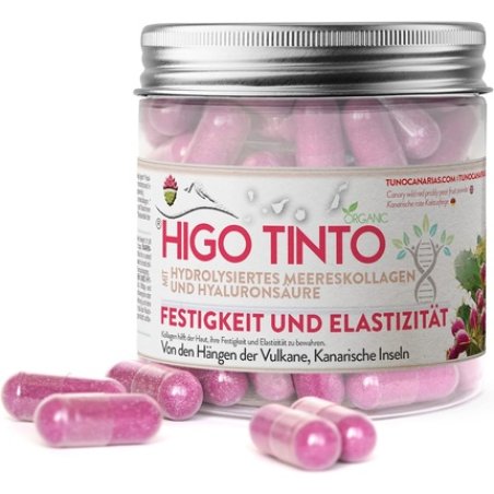 HIGO TINTO Canarian Red Prickly Pear Powder with Hyaluronic Acid and Marine Collagen