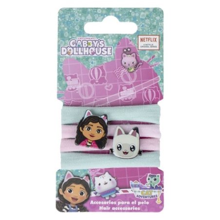 Gabby's Dollhouse Hair Ties 4 Pieces Pink