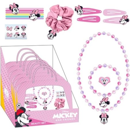 Cerdá Life's Little Moments Minnie Beauty Set for Kids - Multicolor Hair Ties, Hair Tie, Hair Clips, Necklaces, Ring,
