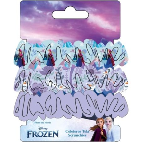 Disney Frozen Hair Scrunchies for Girls and Women - Non-Slip Soft Ponytail