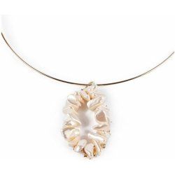 Shabama Women's Necklace Mississippi Luxe Brass Flash Plated Gold Beads 13cm