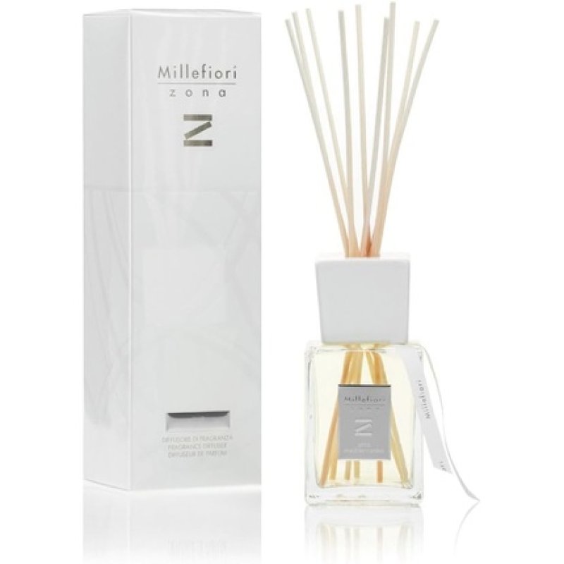 Millefiori Zona Scent Diffuser with Aria Mediterranea Scent and 8 Balsa Wood Sticks 500ml