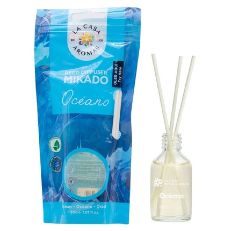 La Casa De Los Aromas Reed Diffuser Mikado Travel Fragrance Sticks Ocean 30ml