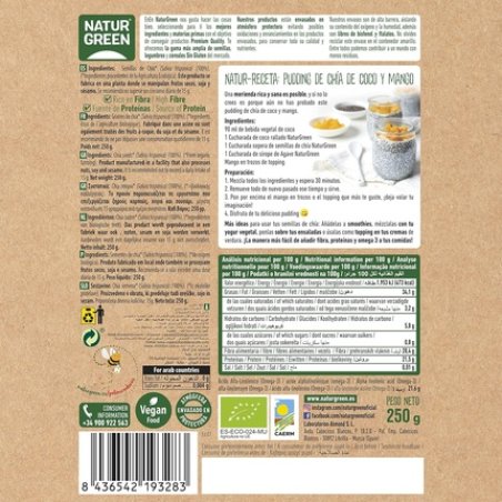 Naturgreen Organic Chia Seeds - Source of Fiber