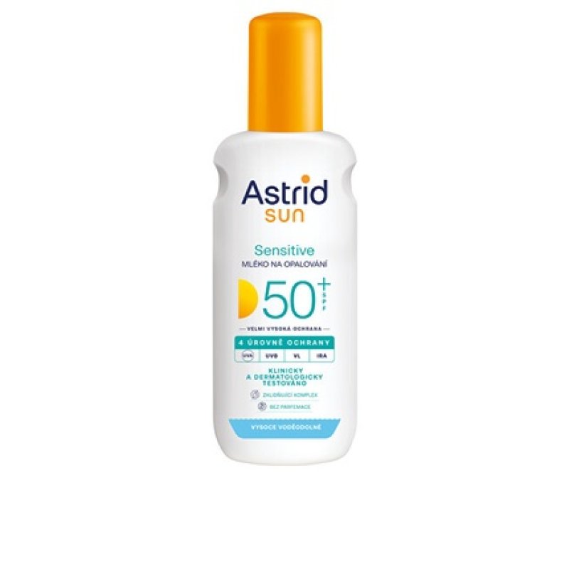 Sensitive SPF 50 Sun Milk Spray for Tanning 150 ml