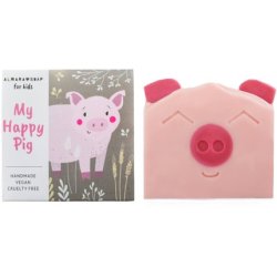 Almara My Happy Pig Handmade Soap for Kids - Pear Scented, 100g
