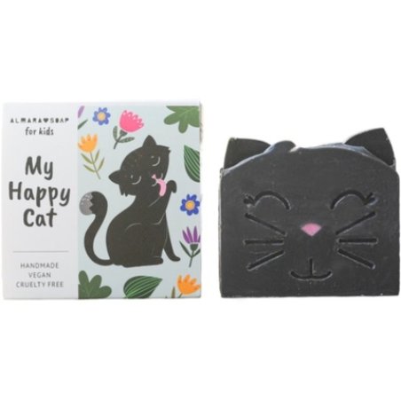 Almara My Happy Cat Handmade Peach Scented Soap for Kids - 100g