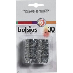 Bolsius Candle Fitting Aluminium Silver