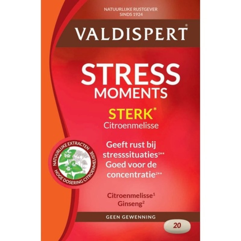 Valdispert Stress Moments Strong - Natural Sedative - 20 Tablets
