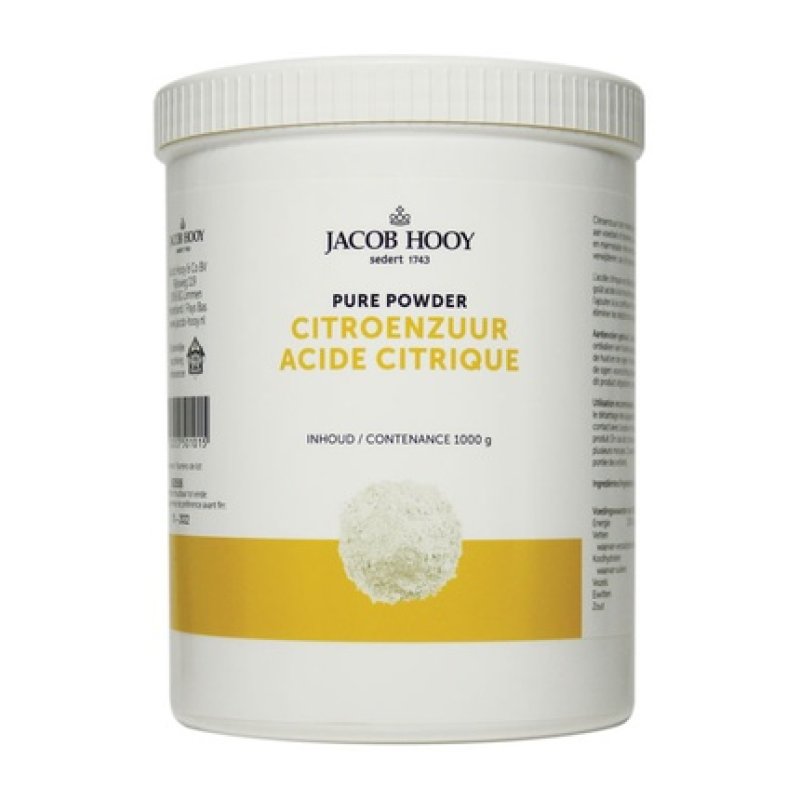 Jacob Hooy Citric Acid Crystal Pot - Ideal For Baking And Preserving