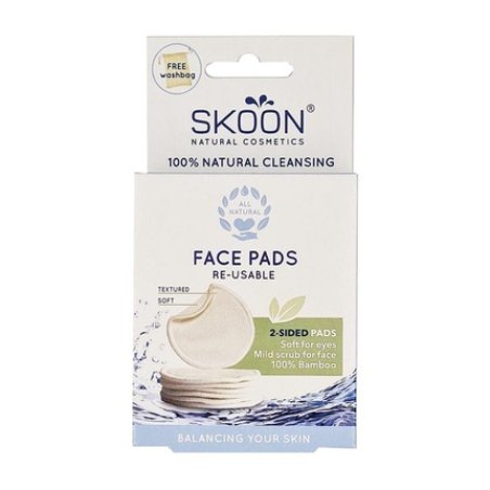 Skoon Face Pads Re-Usable 2-Sided - Eco-Friendly And Versatile Face Pads For Skincare