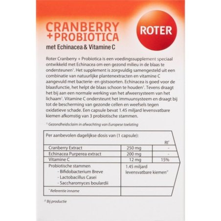 Roter Cranberry Probiotics - Supplement- 30 Capsules