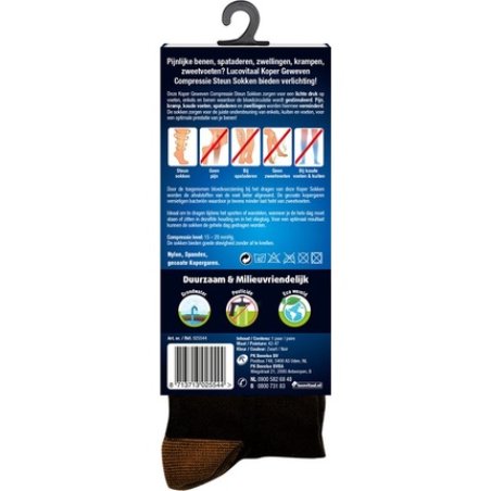 Lucovitaal Compression Support Socks Black Size 42-47 1 Pair
