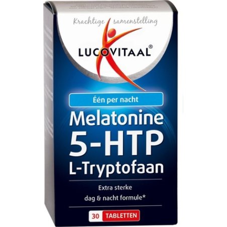 Lucovitaal Melatonin 5-Htp L-Tryptophan Dietary Supplement - 30 Tablets