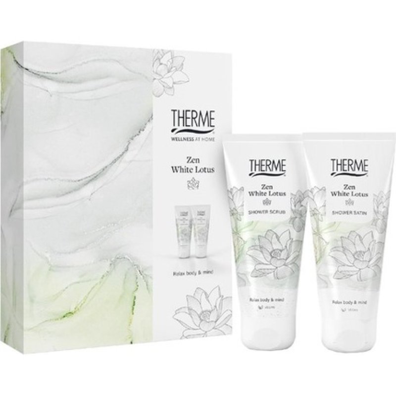 Therme Zen White Lotus Shower Gel Shower Scrub Gift Set
