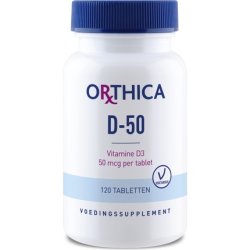 Orthica D-50 Vitamins - 120 Tablets