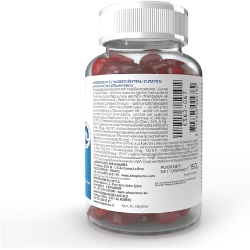 ARKOPHARMA FORCAPIL Gummies Hair Vitamins for Hair and Nails Strength Vitality Shine Biotin Vegan From 15 Years