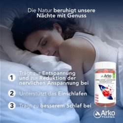 ARKOPHARMA Arkogummies Calm Sleep Sugar-Free Gummies - Poppy Helps Fall Asleep - Suitable for Ages 6 and Up - Vegan