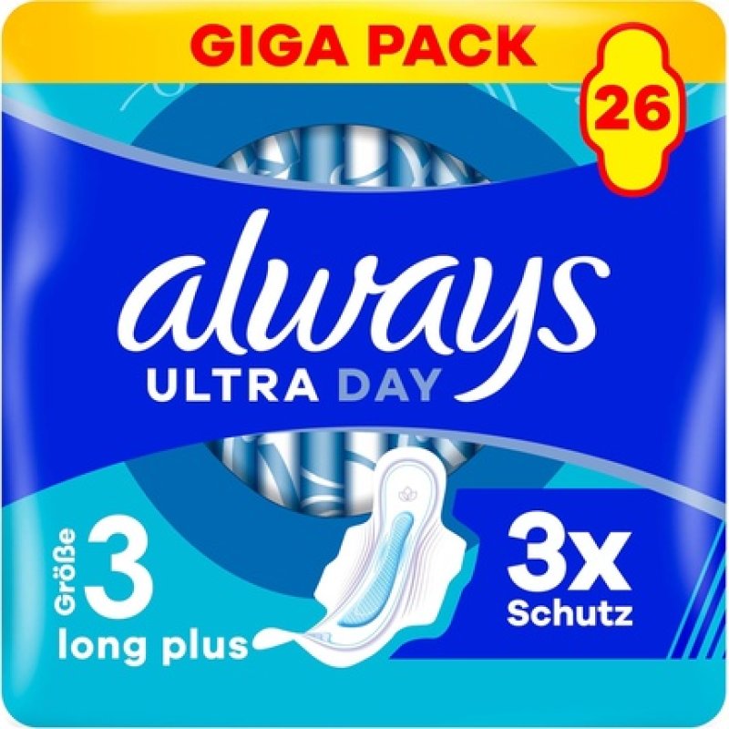 Always Ultra Sanitary Pads Long Plus Size 26 Pieces