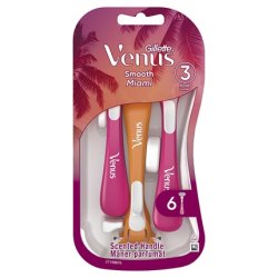 Gillette Venus Smooth Miami Disposable Razors - 6 Pieces
