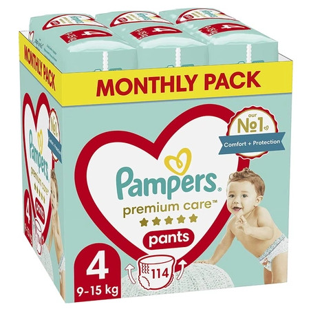 Pampers Premium Pants Size 4 - 114 Pieces