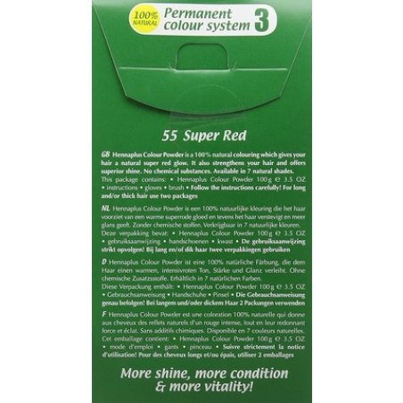Hennaplus Super Red Colour Powder 55