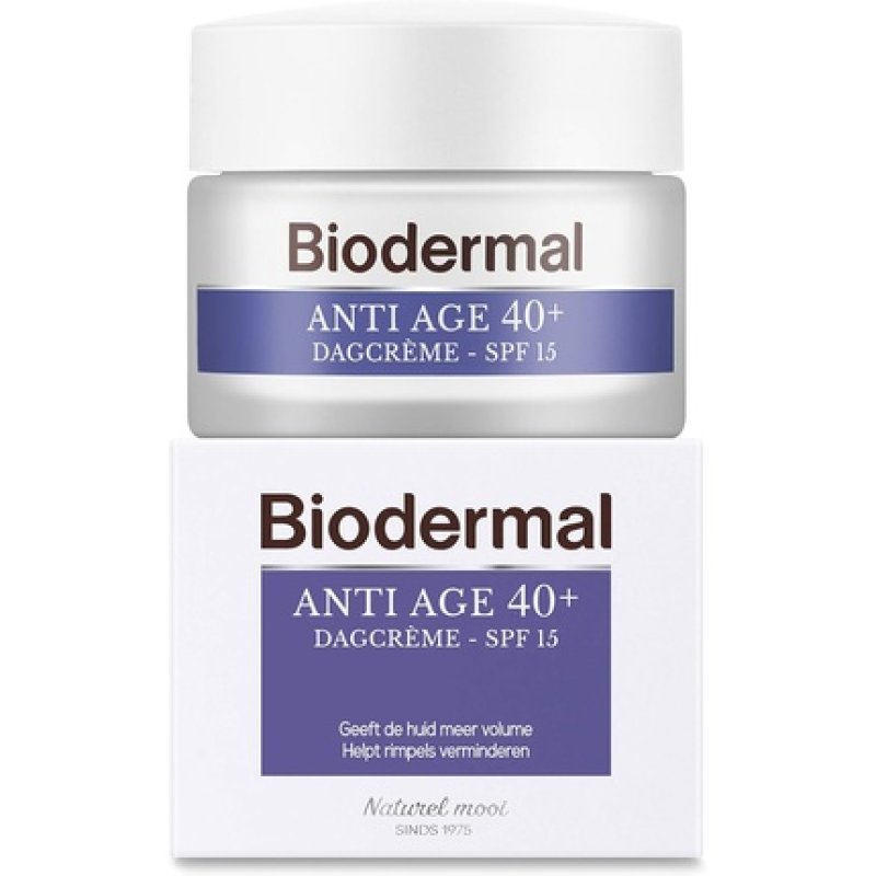 Biodermal Anti-Age 40 Day Cream with SPF 15, Niacinamide, and Hyaluronic Acid