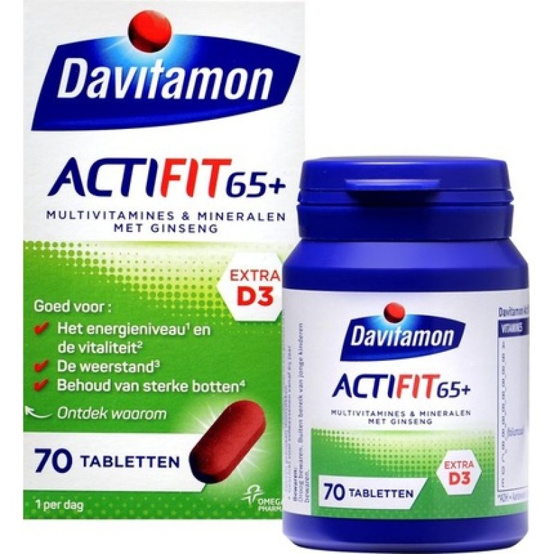 Davitamon Actifit 65 - Multivitamin For People Over 60 - 70 Tablets - Dietary Supplement