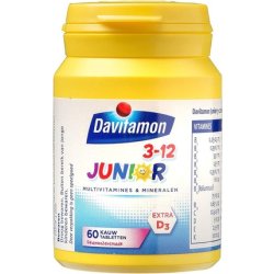 Davitamon Junior 3 Chewable Vitamins - Multivitamin Children - Raspberry - 120 Pieces
