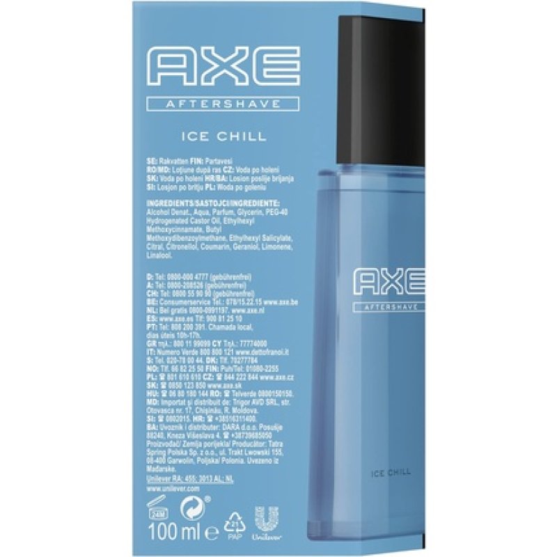 Axee Aftershave Ice Chill for Men with Ice Cold Fragrance 100ml
