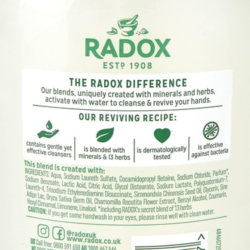 Redox Mineral Therapy Antibacterial Hand Wash Care & Moisturise 250ml