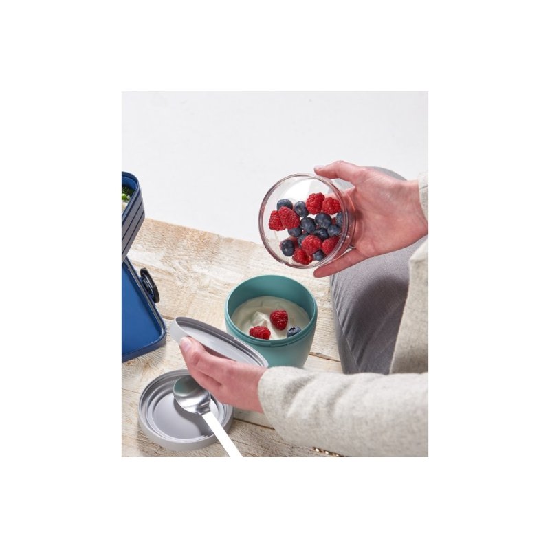 Mepal Lunchpot Ellipse Practical Yoghurt Cup and Muesli Cup Separate Compartments for Yoghurt and Muesli Suitable for