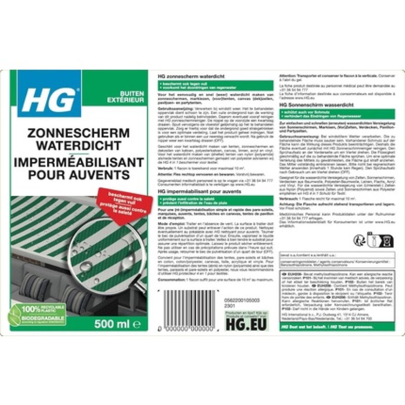 HG Impregnating Agent for Awnings/Tarps/Tents 500ml