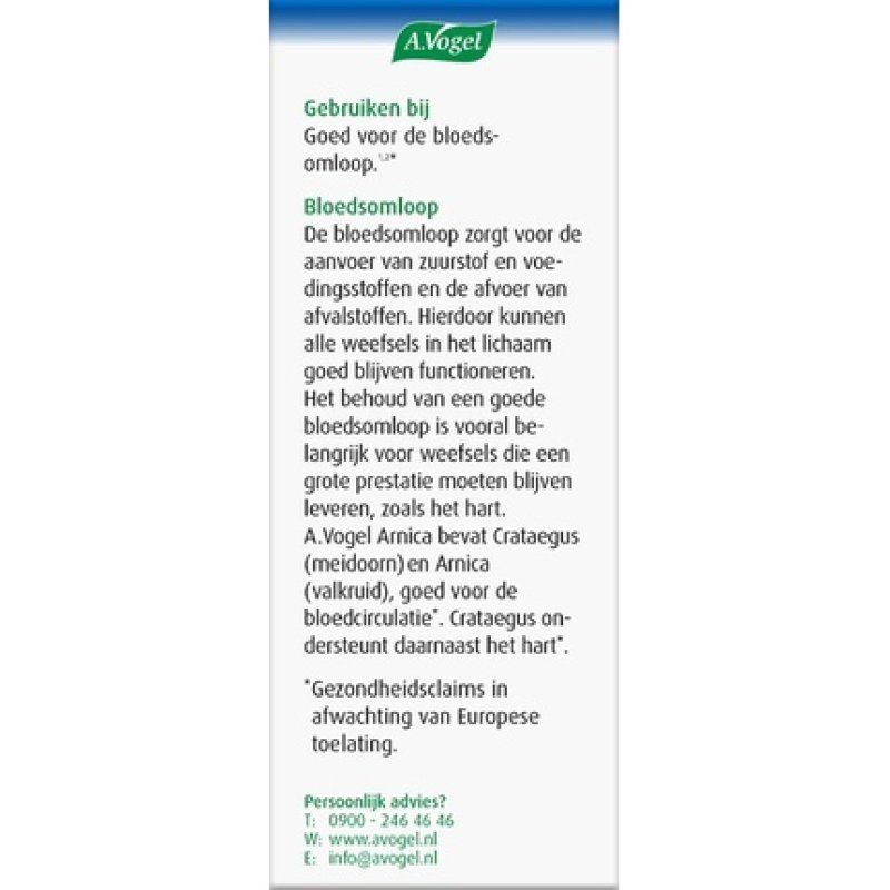 A.Vogel Arnica Drops - Arnica And Crataegus Are Good For The Blood Circulation.* - 50 Ml