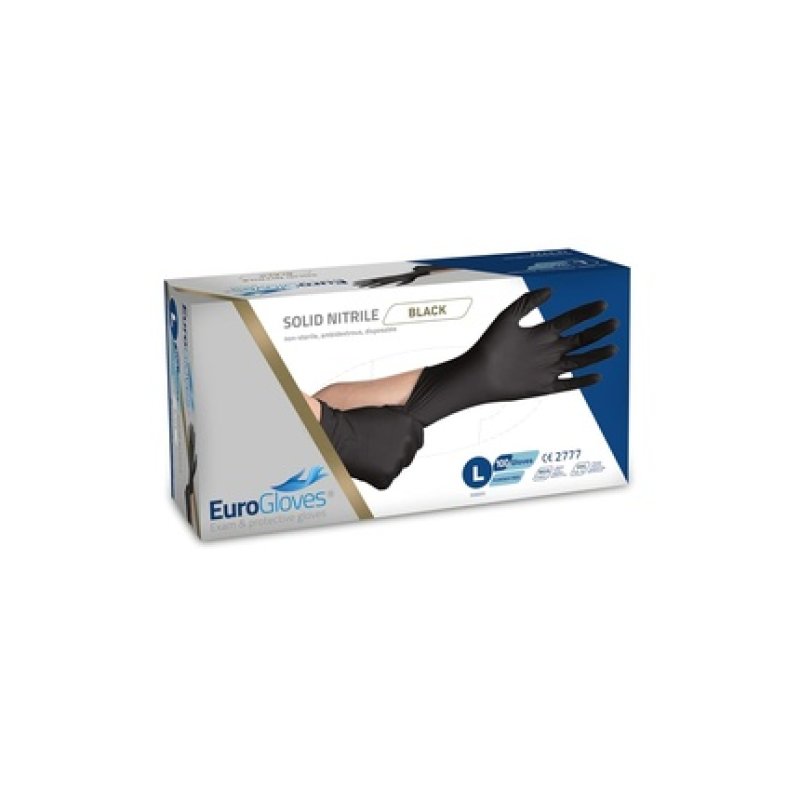 Altairmed Nitrile Gloves Unpowdered Black Size L - Pack of 100