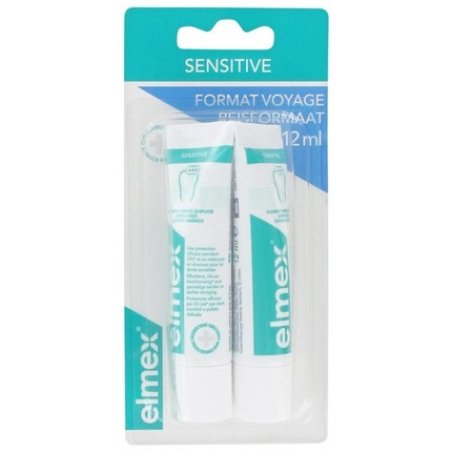 Elmex Sensitive Toothpaste Travel Size 12ml - Pack of 2