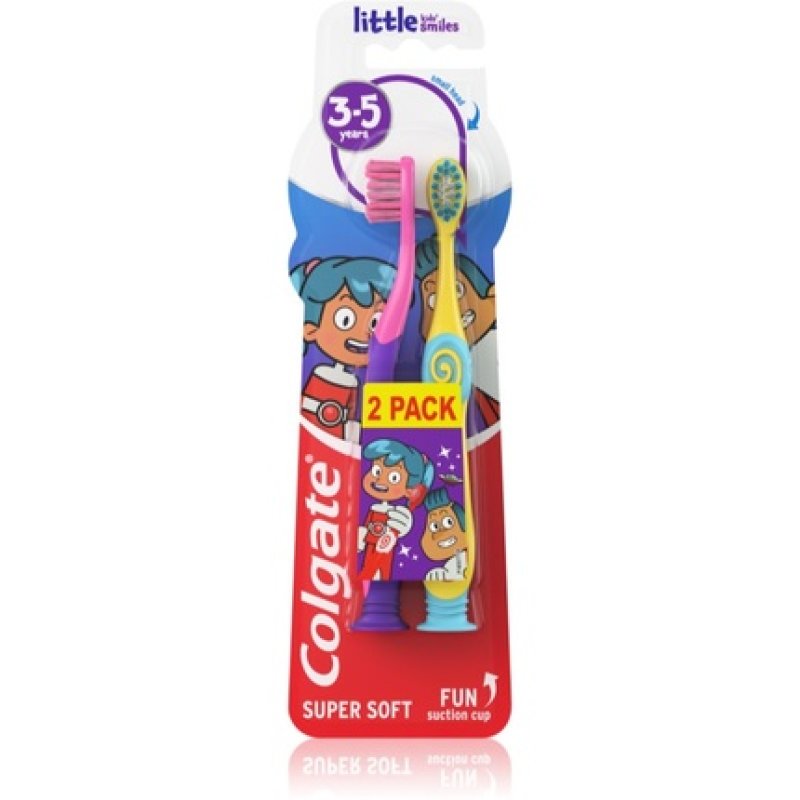 Colgate Little Kids Smiles 3-5 Duopack Toothbrush - 2 brushes, for 3-5 years