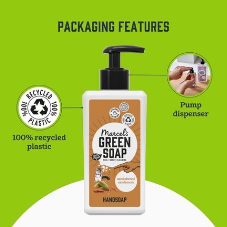 Marcel's Green Soap Hand Soap Sandalwood & Cardamom Handwash Dispenser 250ml