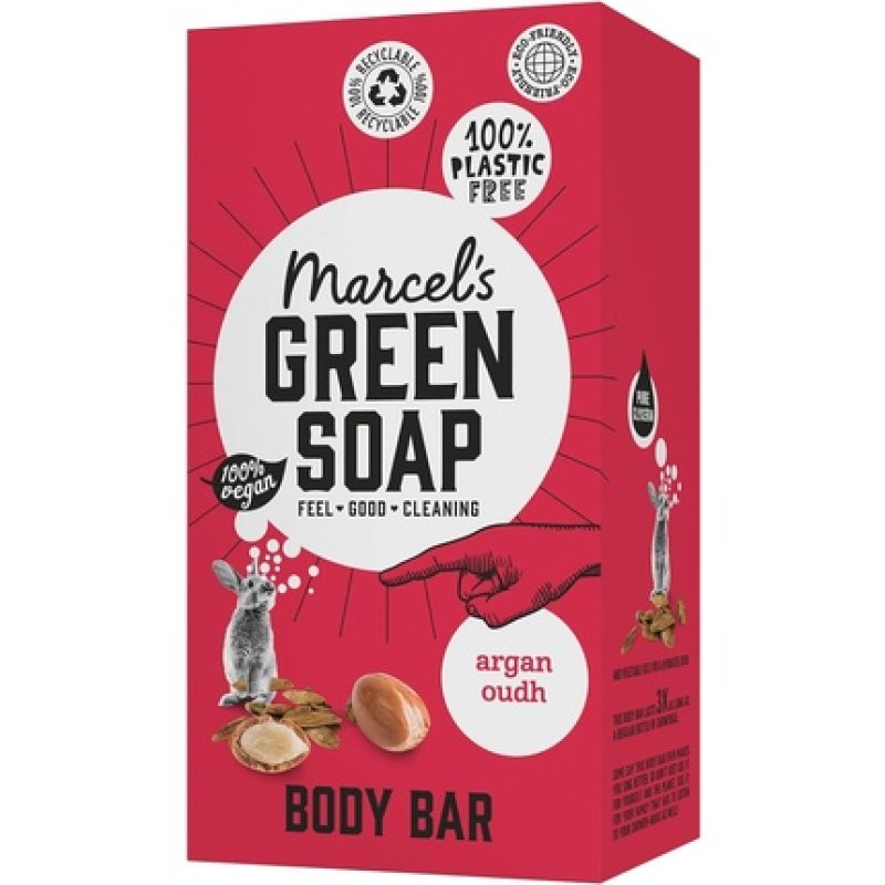 Marcel's Green Soap Body Bar Argan & Oudh 150g