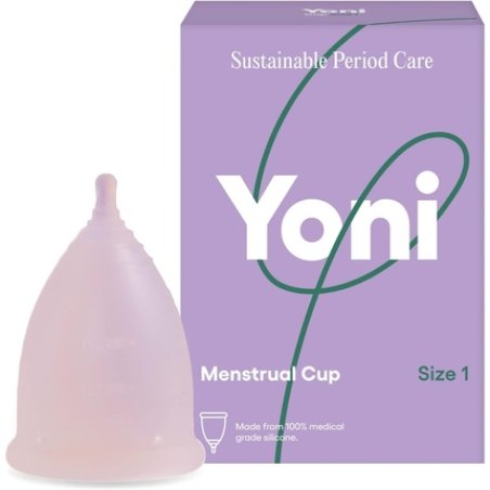 Yoni Menstrual Cup with Storage Bag Size 1 100% Medical Grade Silicone Comfortable and Leakproof Hypoallergenic