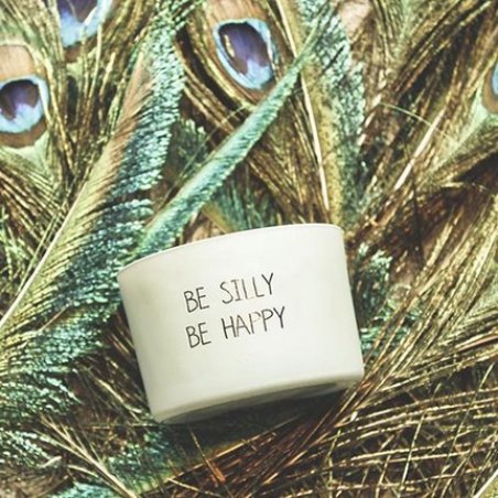 Soy Candle "be Silly Be Happy" Fragrant "minty Bamboo