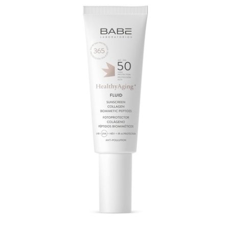 Baby-Labor HealthyAging Fluid SPF 50 Face Sunscreen Repairs and Corrects Elastic and Radiant Skin Fast Absorption