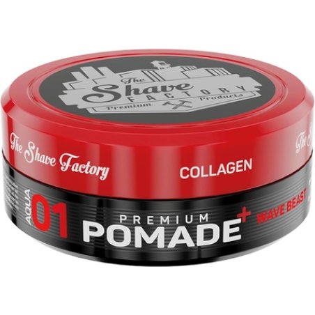The Shave Factory Premium Pomade 150ml 01 Wave Beast with Collagen Extra Hold Extra Shine 150g