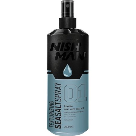 NISHMAN Hair Styling Sea Salt Spray Unisex 200ml Texturizing Volumizing with Flexible Hold