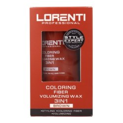Lorenti Coloring Fiber Volumizing Wax 3 In 1 Brown 30 Grams