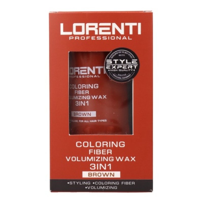 Lorenti Coloring Fiber Volumizing Wax 3 In 1 Brown 30 Grams
