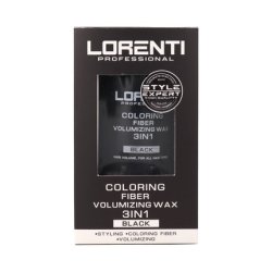 Lorenti Coloring Fiber Volumizing Wax 3 In 1 Black 30 Grams