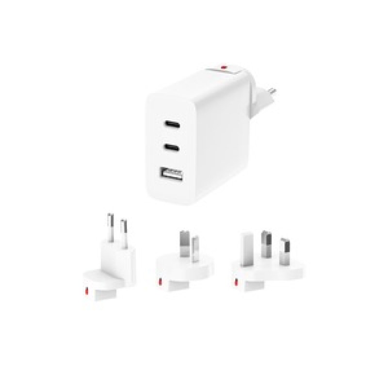 CHARGEUR SECTEUR MONDE EU/US/UK/AUS 30W 2 USB-C USB-A