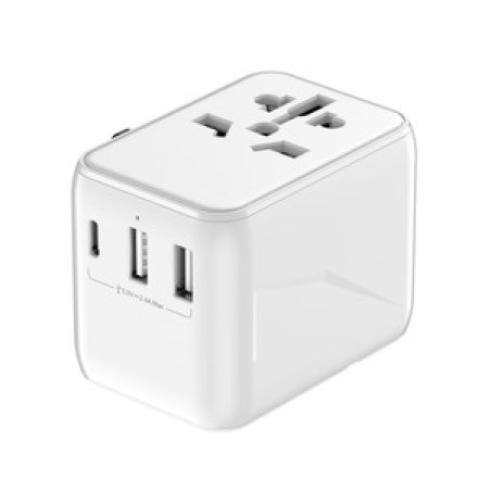 ADAPTATEUR UNIVERSEL DE VOYAGE 12W USB-C 2 USB-A