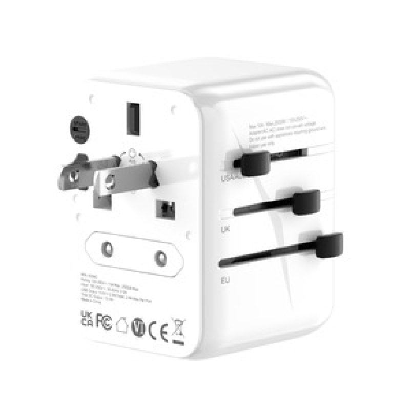 ADAPTATEUR UNIVERSEL DE VOYAGE 12W USB-C 2 USB-A